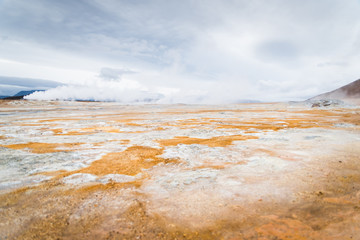 Geothermal land in Iceland. 