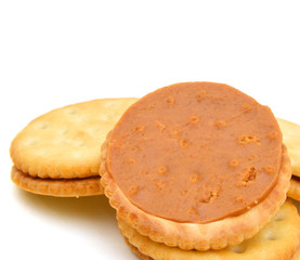 Stack of peanut butter cookies