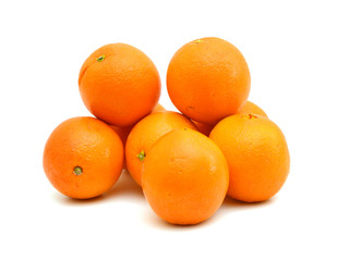 Orange fruits Isolated on White Background