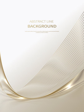Abstract background of luxury gold lines