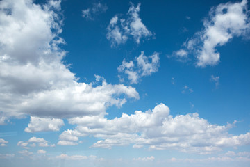 Naklejka na ściany i meble Blue skys and white clouds.