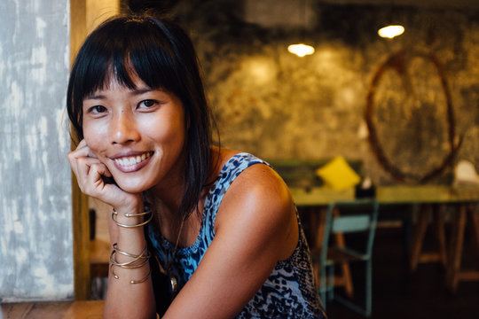 Portrait of Smiling Thai Woman