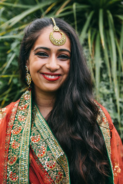 Beautiful Indian woman wearing a sari