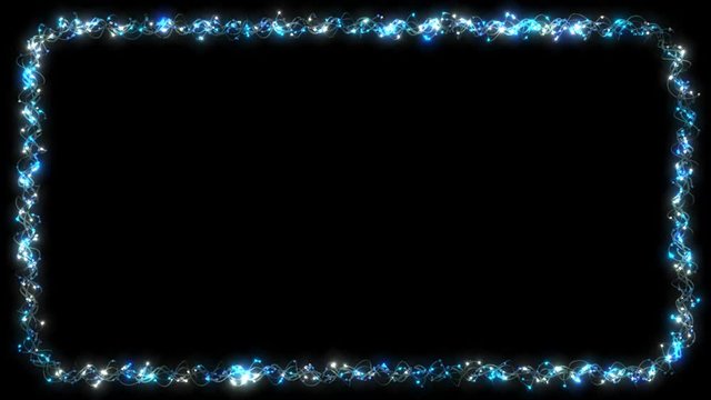 Christmas Light Frame Flickering Dot Garland - Blue
