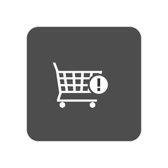 Shopping cart, supermarket trolley icon. Vector Illustration