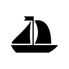 Toy sailing ship icon. Children toys Icon. Premium quality graphic design. Signs, symbols collection, simple icon for websites, web design, mobile app