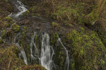 Fototapeta na wymiar Lucinskosvatoborske waterfalls near Carlsbad spa town