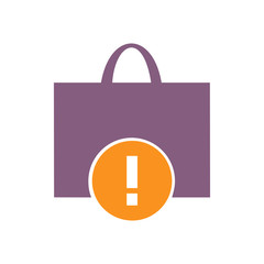 Shopping bag icon. Vector Illustration