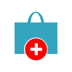 Shopping bag icon. Vector Illustration