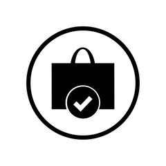Shopping bag icon. Vector Illustration