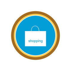 Shopping bag icon. Vector Illustration