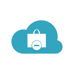 Shopping bag icon. Vector Illustration