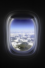 Window view from passenger seat on airplane