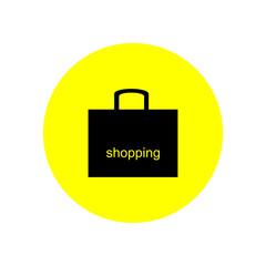 Shopping bag icon. Vector Illustration