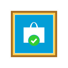 Shopping bag icon. Vector Illustration