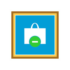Shopping bag icon. Vector Illustration