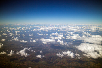 View of landscape from airplane