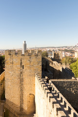Fototapeta na wymiar Interior do Castelo de São Jorge, na cidade de Lisboa, Portugal, durante o mes de dezembro de 2017.