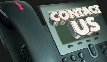 Fototapeta premium Contact Us Telephone Call Customer Support Feedback 3d Illustration