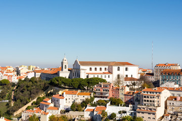 Igreja de São Vicente de Fora,  no bairro histórico de Alfama, na cidade e Distrito de Lisboa, em Portugal.