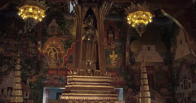 CHIANG MAI, THAILAND, MARCH 2017: View of Buddah statue inside Temple in chiang Mai
