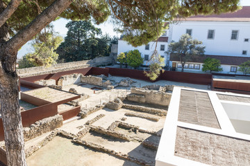 Sitio arqueologico do Castelo de São Jorge, Lisboa, Portugal