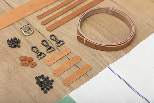 Handbag parts ready to be assembly