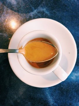 coffee on a nebula table