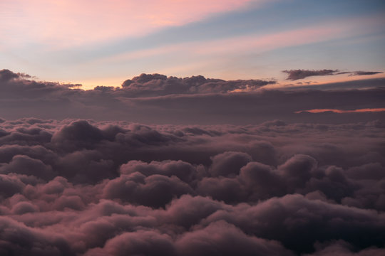 Sunrise over the clouds