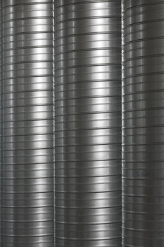 Metallic ribbed ventilation tubes