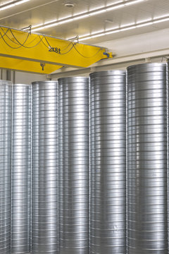 Metallic ribbed ventilation tubes