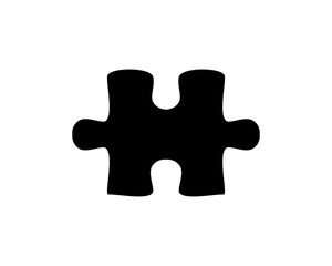 Black Puzzle Illustration Vector Symbol Silhouette