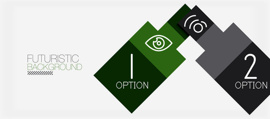 Square shapes banner design, geometric abstract background