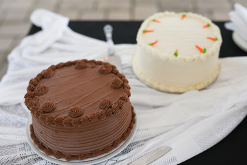 Chocolate Cake and Carrot Cake