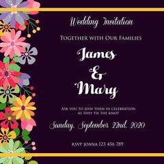 wedding invitation flower border