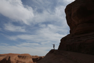 Fototapeta na wymiar Man in Grand canyon