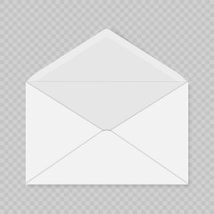 realistic blank open envelopes mockup