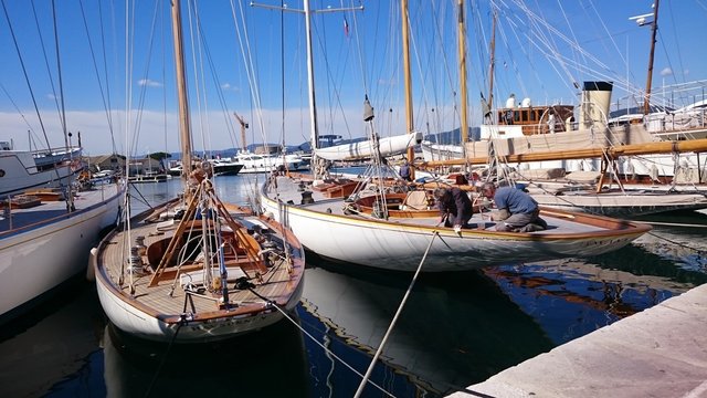 Old Super Sailing Yachts in  Marina