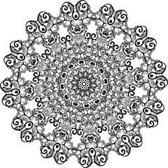 floral round lace mandala