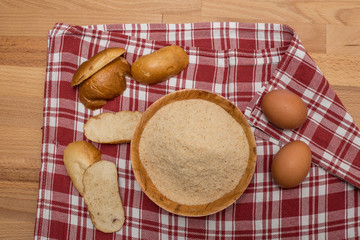 bread rolls breadcrumbs white