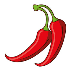 spicy chile vegetable icon vector illustration design