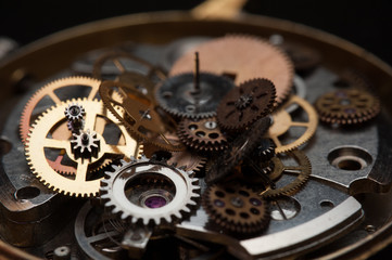 Detail of watch machinery. 