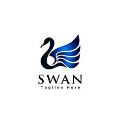  Abstract swan logo