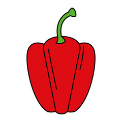 fresh pepper vegetable icon vector illustration design
