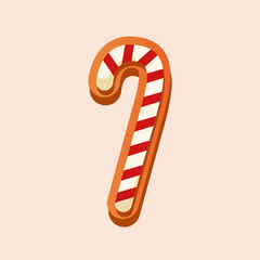 Christmas gingerbread with glaze. Sweet candy, New Year's gift, holiday.