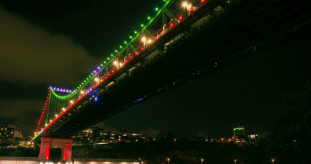 Fototapeta na wymiar Iconic Story Bridge in Brisbane, Queensland, Australia.