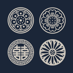 한국 전통 문양아이콘 