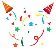 Obraz premium Confetti Background Template Party