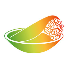 dish with delicious mexican food tacos vector illustration design