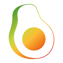 fresh avocado isolated icon vector illustration design